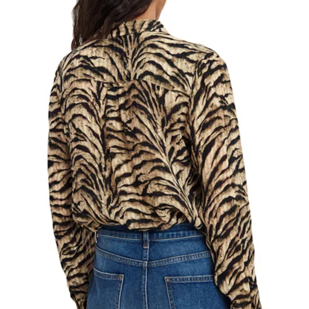 BA&SH | $240 Isaac Zebra Print Blouse - Picture 5 of 12